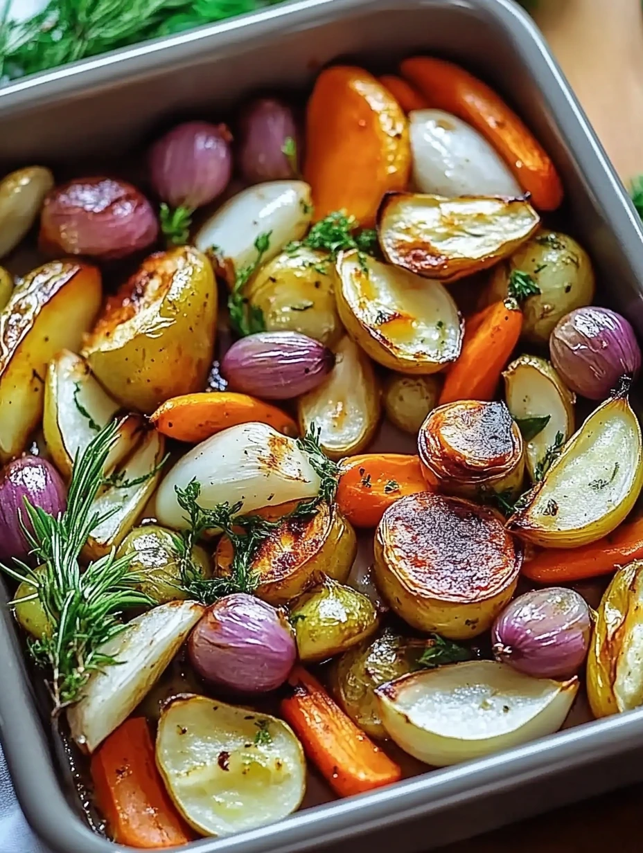 Légumes d'hiver rôtis au four dorés