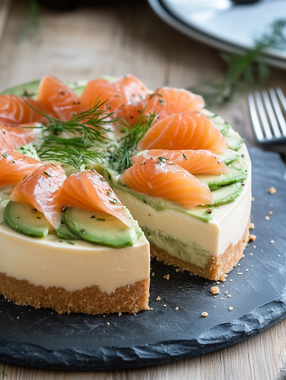 Cheesecake Salé à l’Avocat et au Saumon, recette fraiche