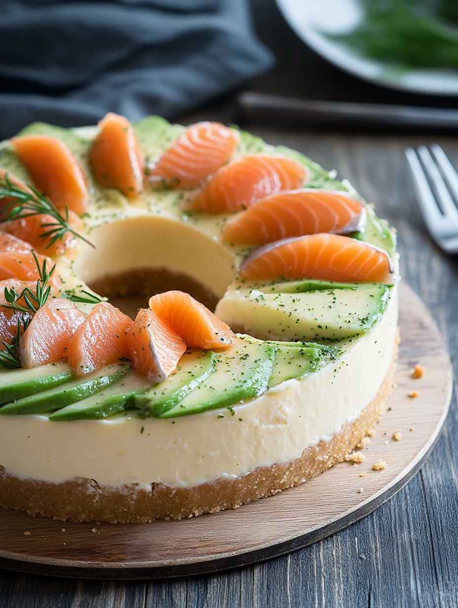 Cheesecake Salé à l’Avocat et au Saumon, recette facile