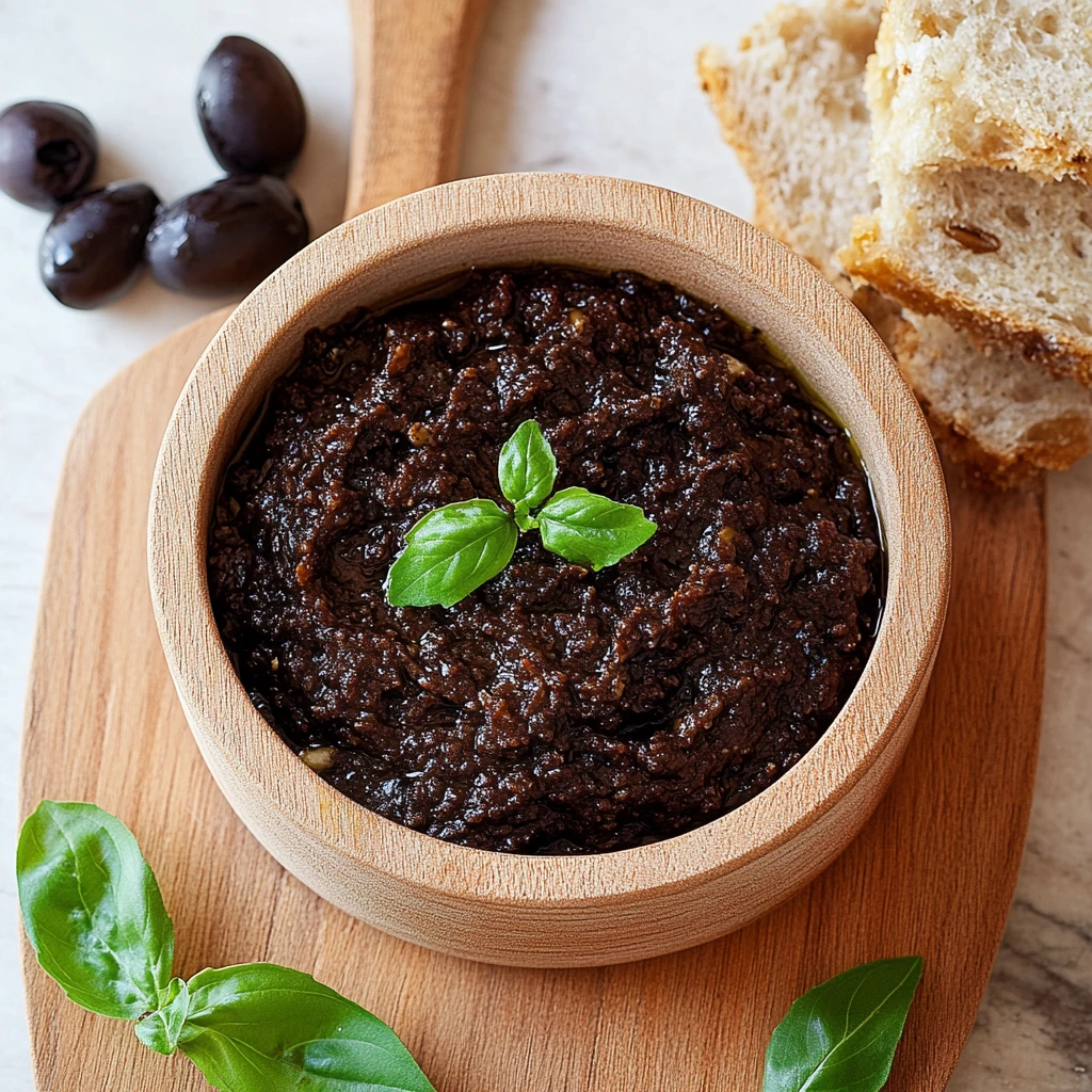 Tapenade d'olives noires pour l'apéritif