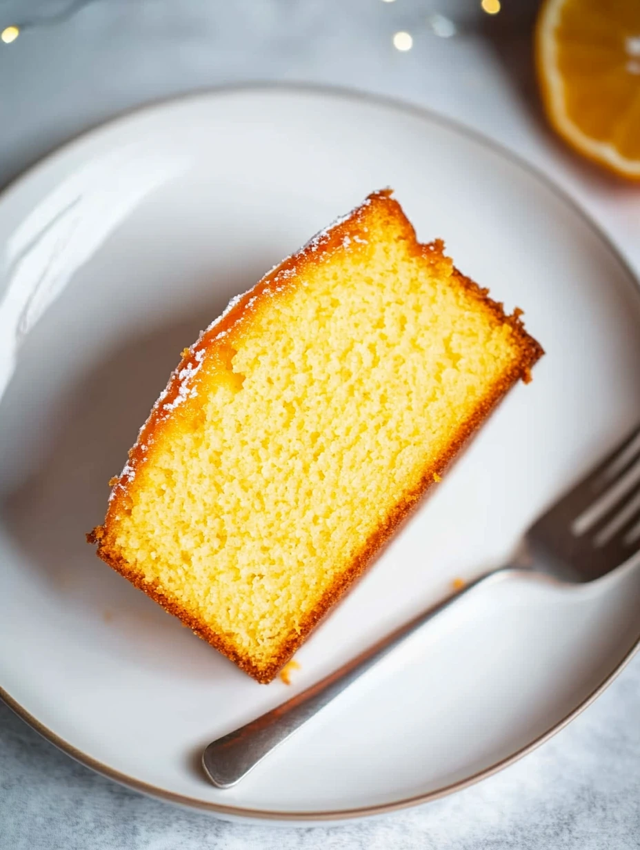 Tranche de cake à l'orange