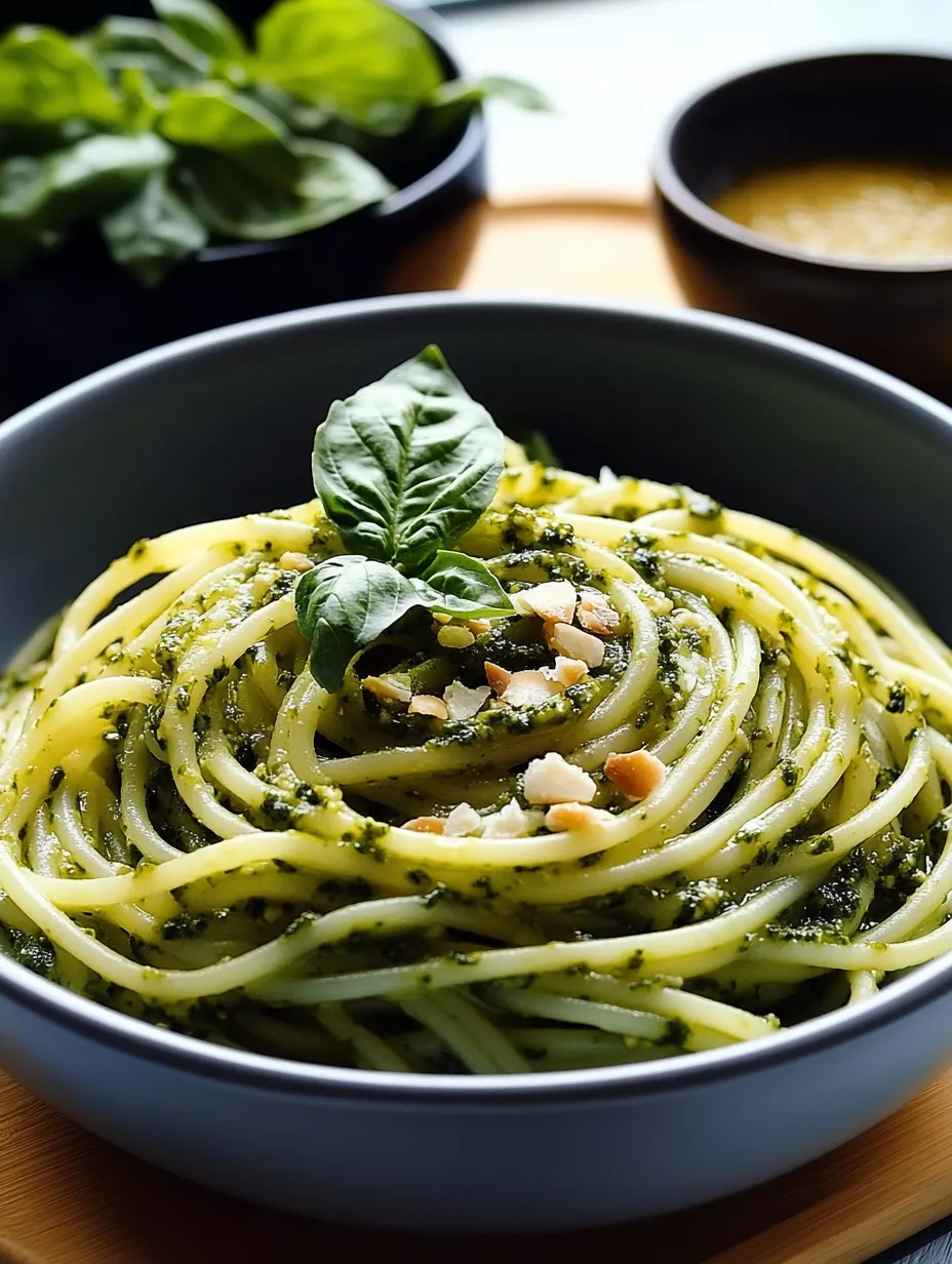 Spaghettis pesto courgettes à l’italienne