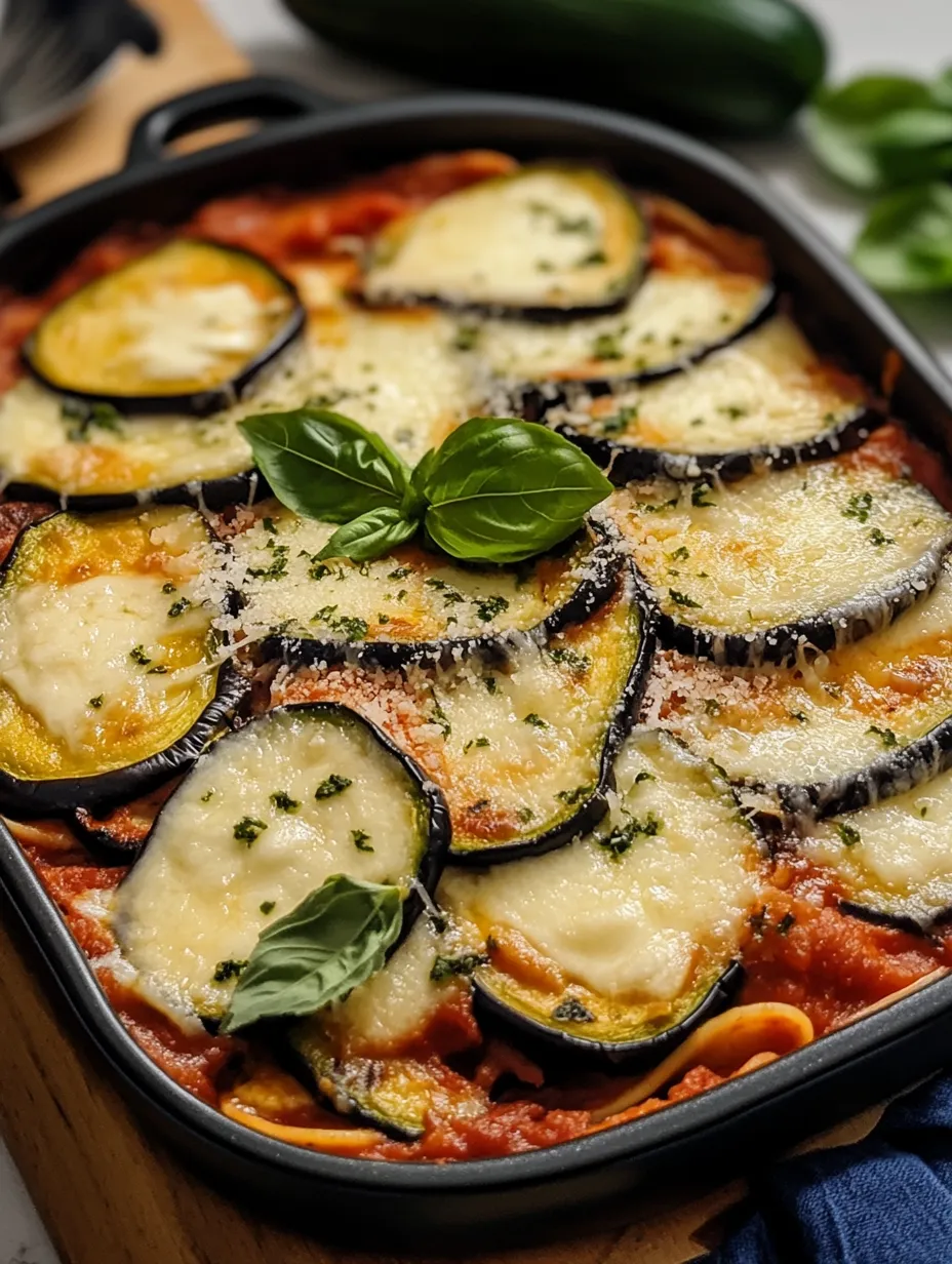 Plat lasagnes aubergines courgettes