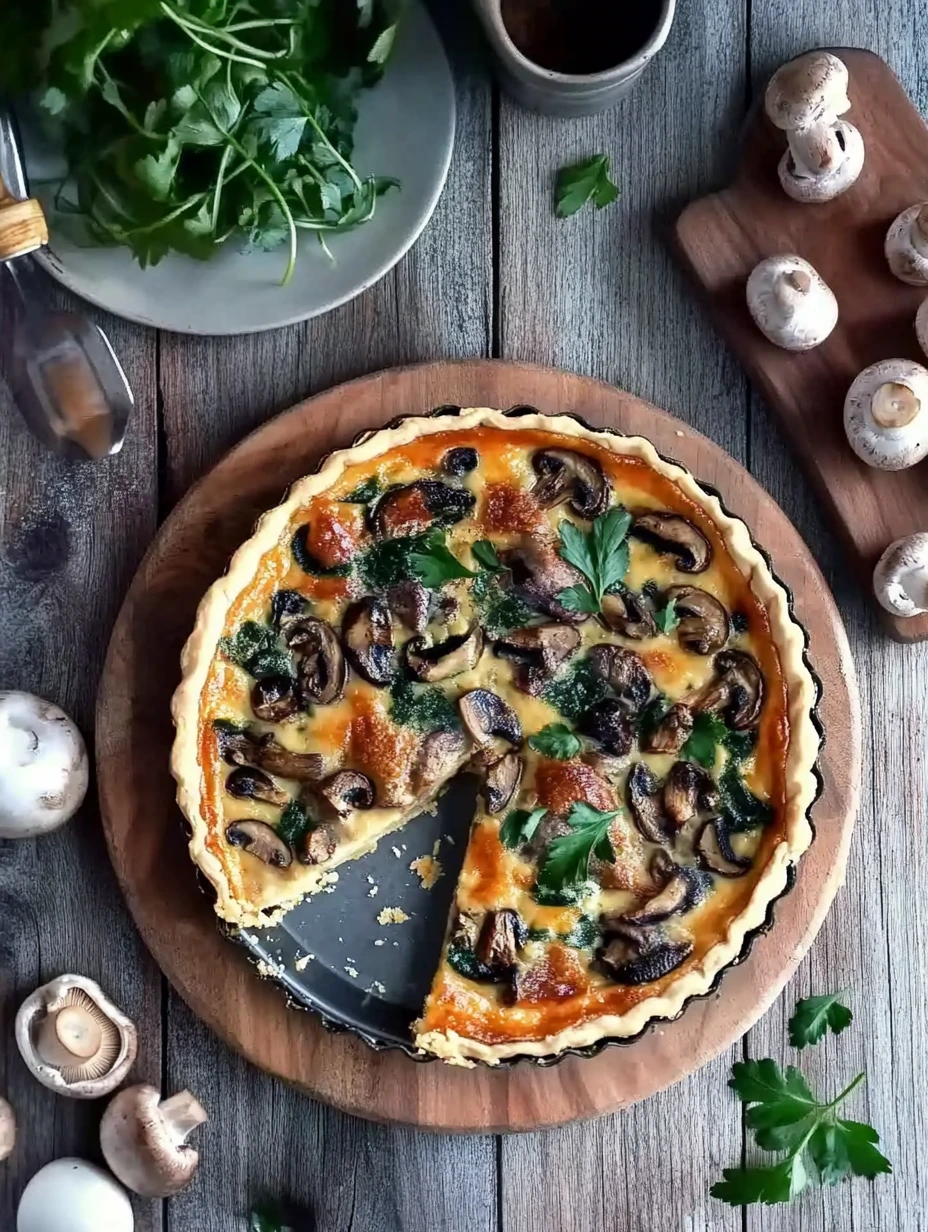 Quiche aux épinards et champignons familial