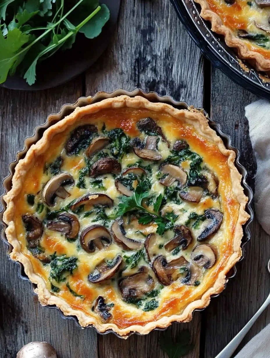 Quiche aux épinards et champignons, recette facile