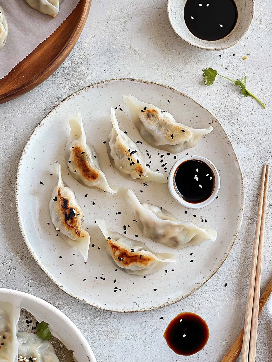 Gyozas aux légumes, jolie préparation