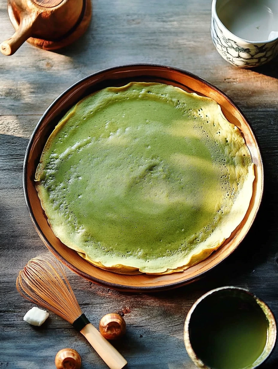 Crêpes au matcha, version nature