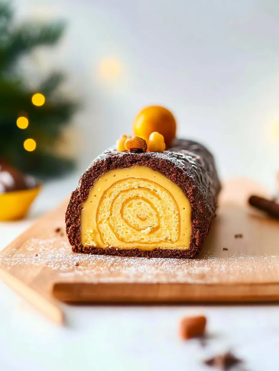 Bûche mangue-chocolat