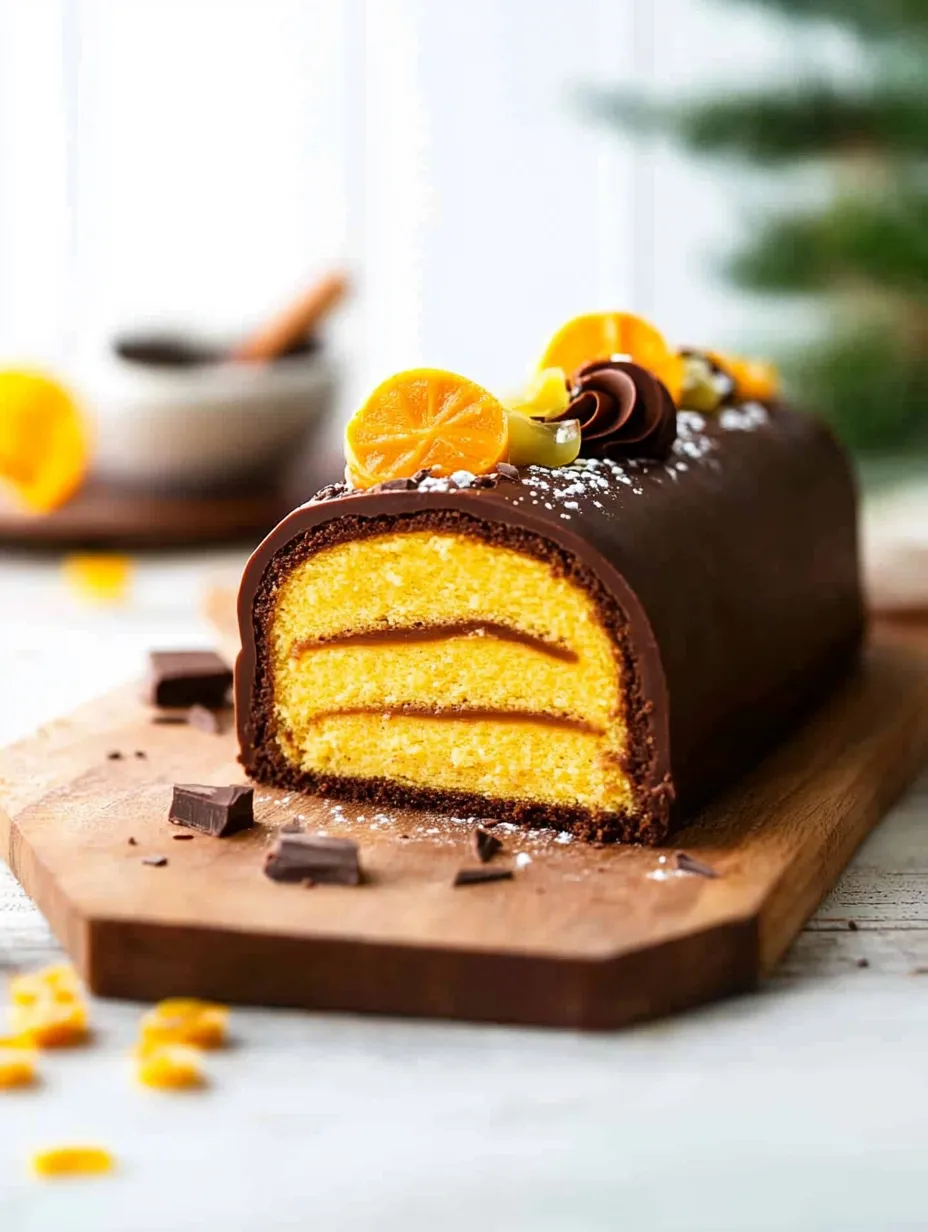 Bûche mangue-chocolat, un délice