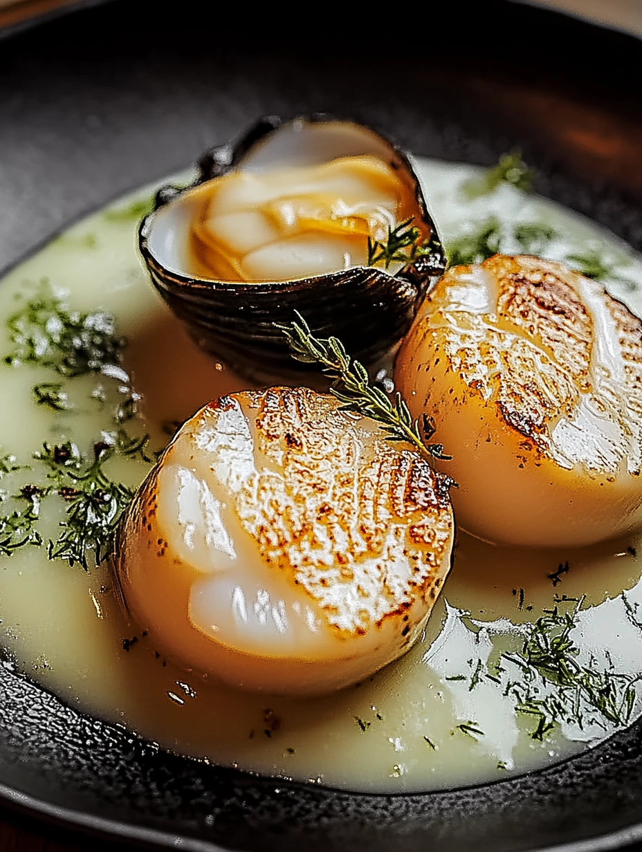 Coquilles Saint-Jacques avec  aneth