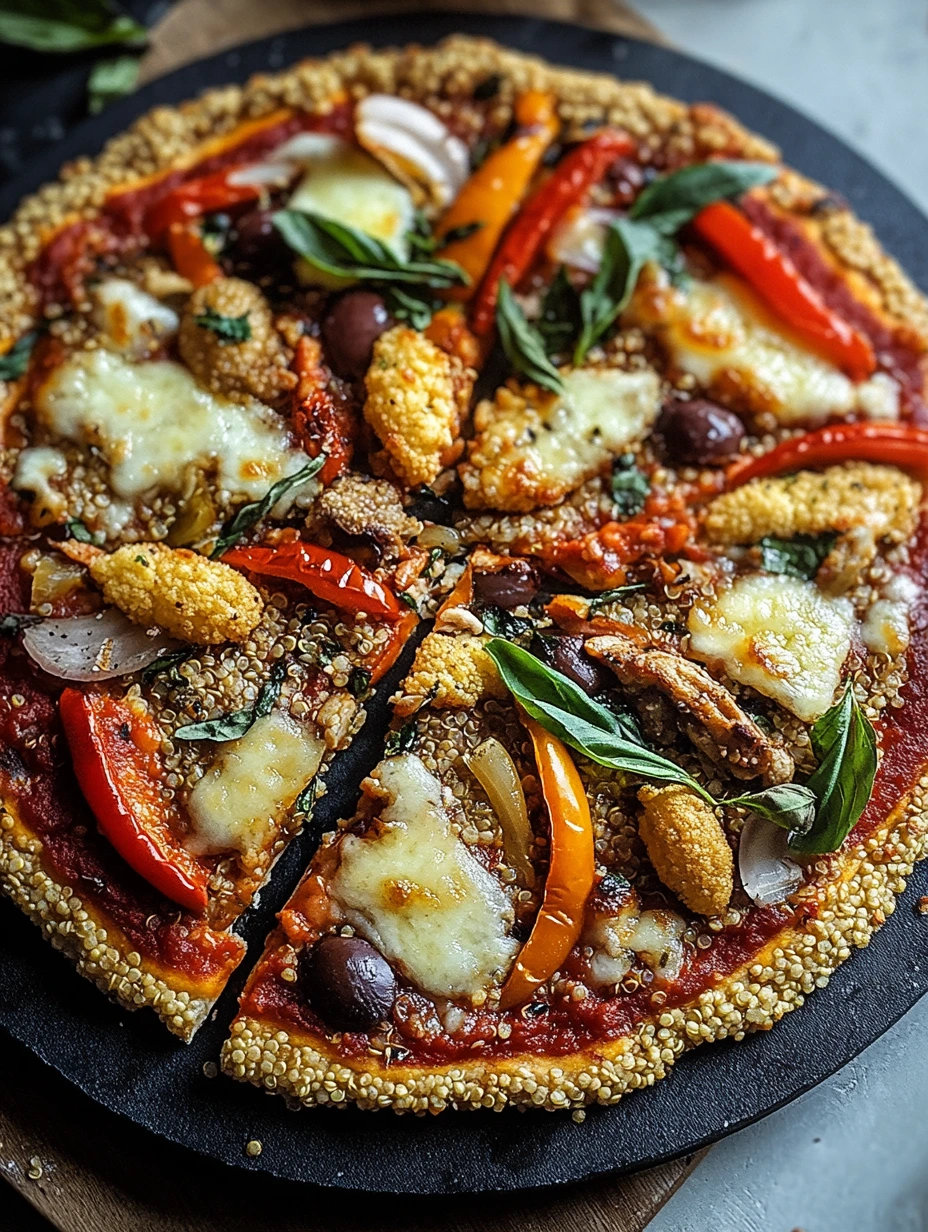 Pizza Quinoa aux Légumes, recette saine