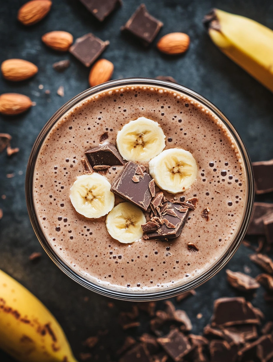 smoothie banane choco amande