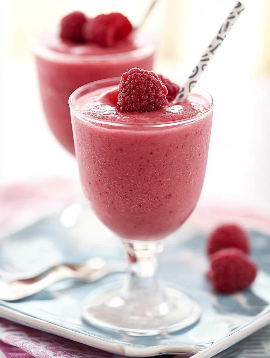 Smoothie framboise et coco onctueux