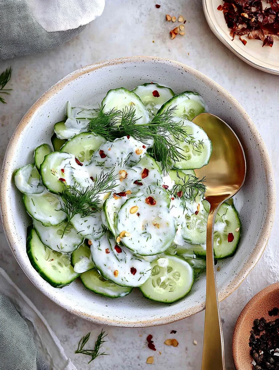 Salade concombre et aneth facile