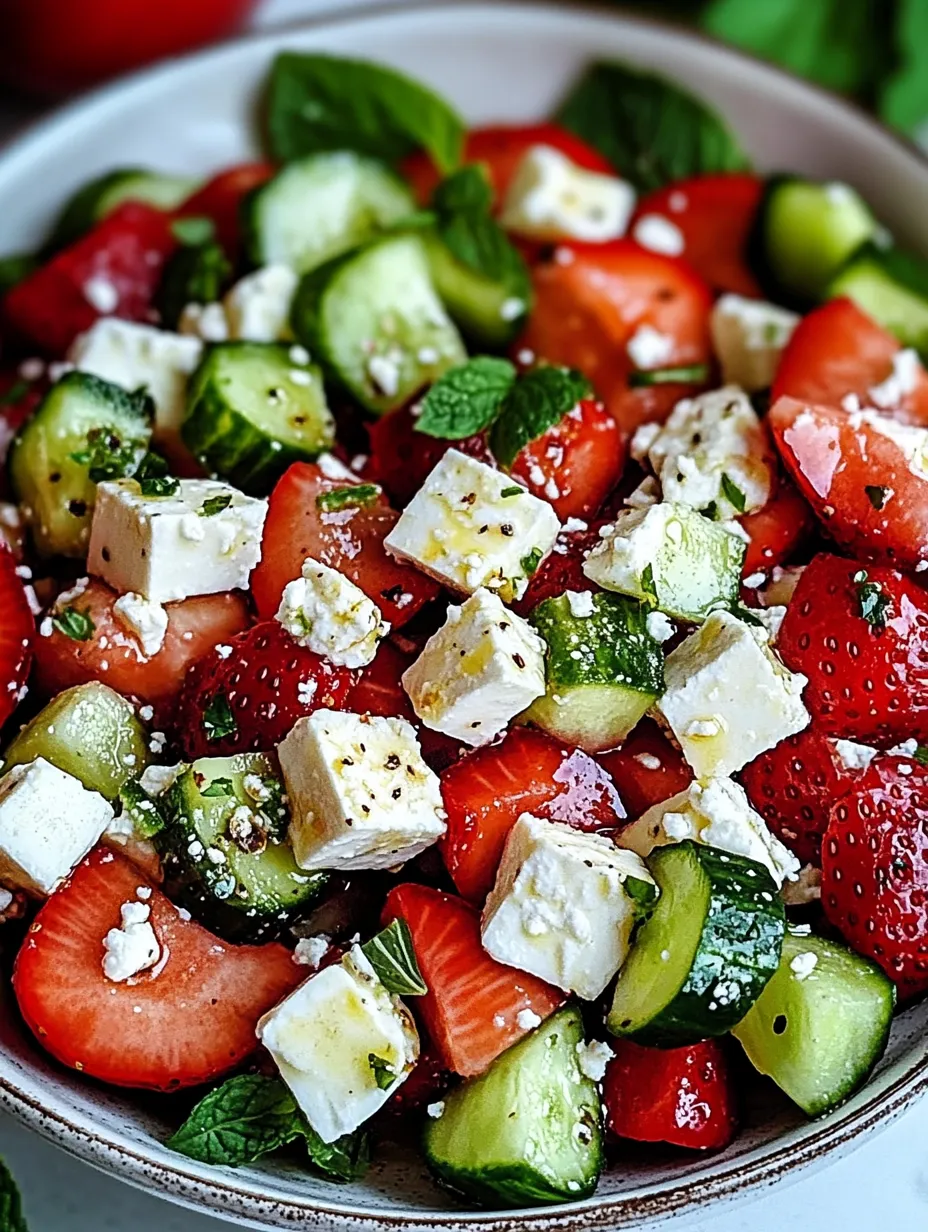 Recette de Salade grecque fraises feta