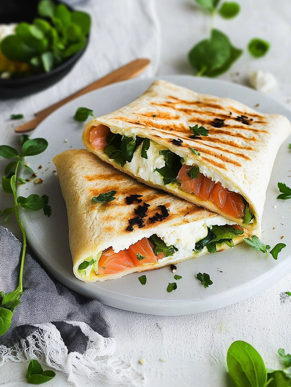 Wrap au saumon et fromage de chèvre, recette facile