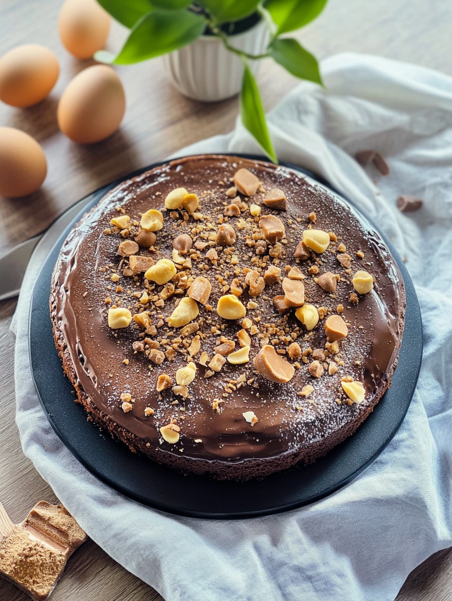 Gâteau au chocolat et noisettes fait maison