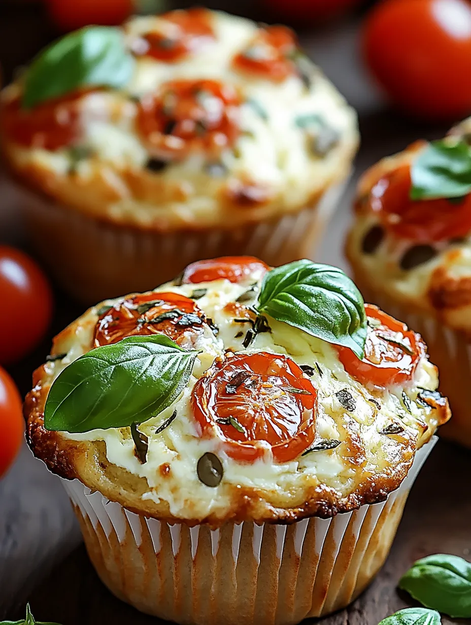 Muffins Tomate, Mozzarella et Basilic - Recette facile et savoureuse
