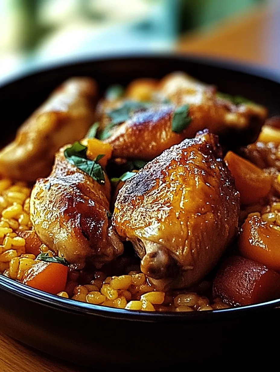 Marmite de Poulet au Riz à l'Espagnole - Plat complet méditerranéen savoureux