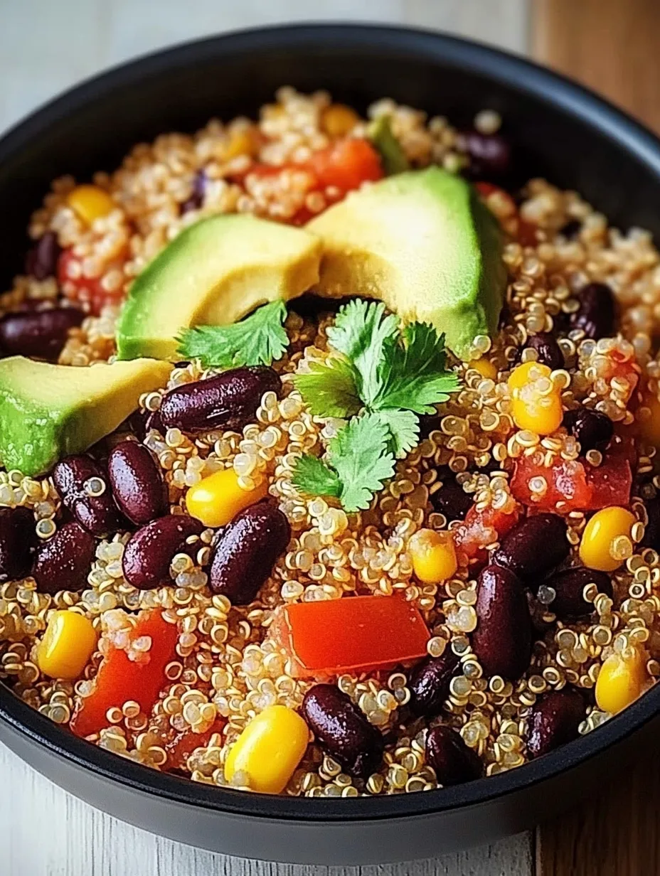 Plat coloré et gourmand à base de quinoa façon mexicaine