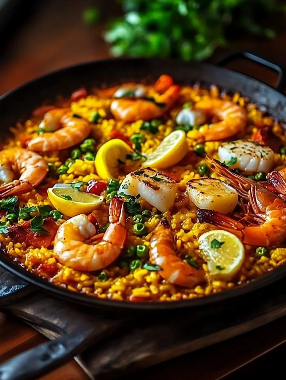La paella, plat espagnol phare avec moules, safran, crevettes et calamars qui sentent bon l'été.