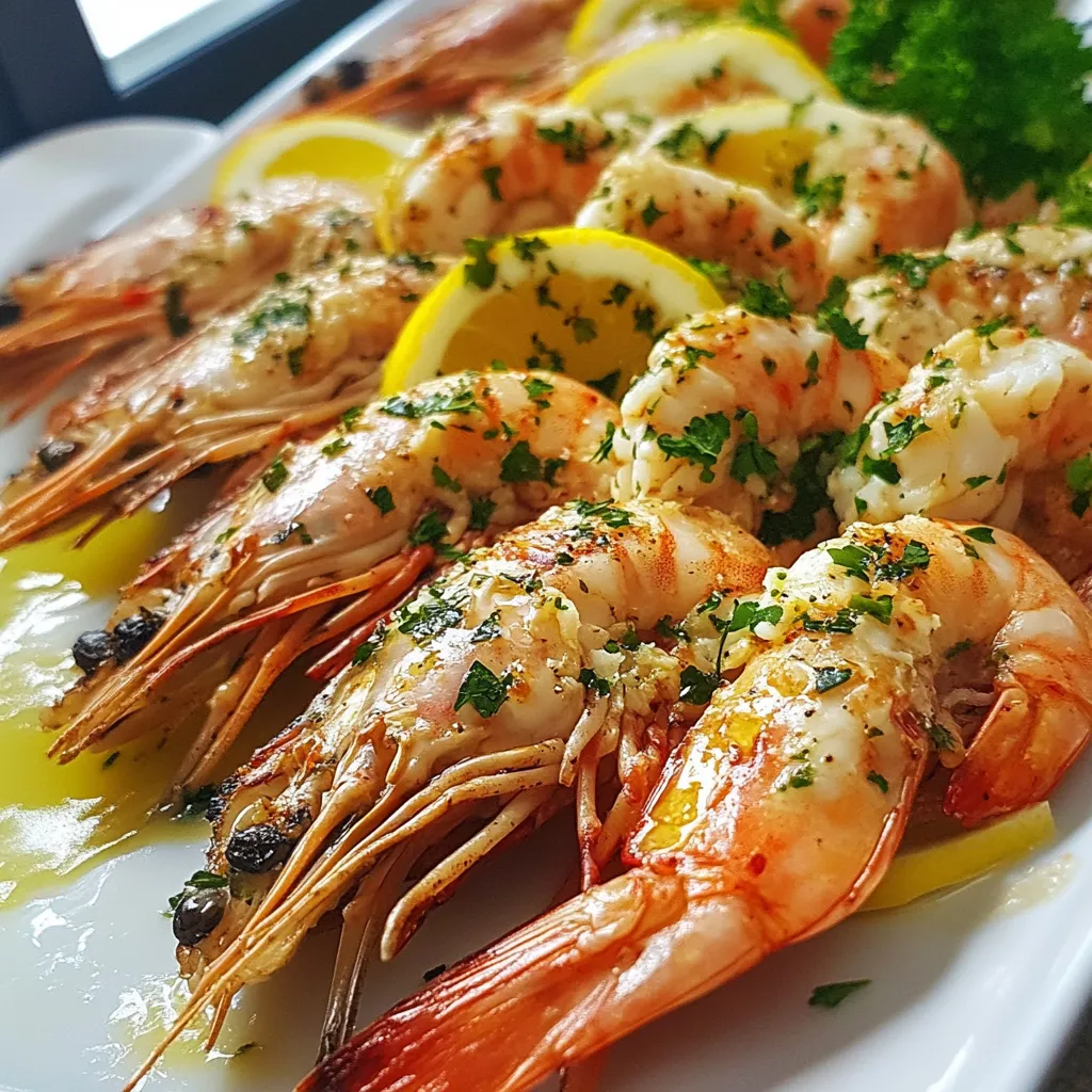 Gambas au beurre d’ail rapide