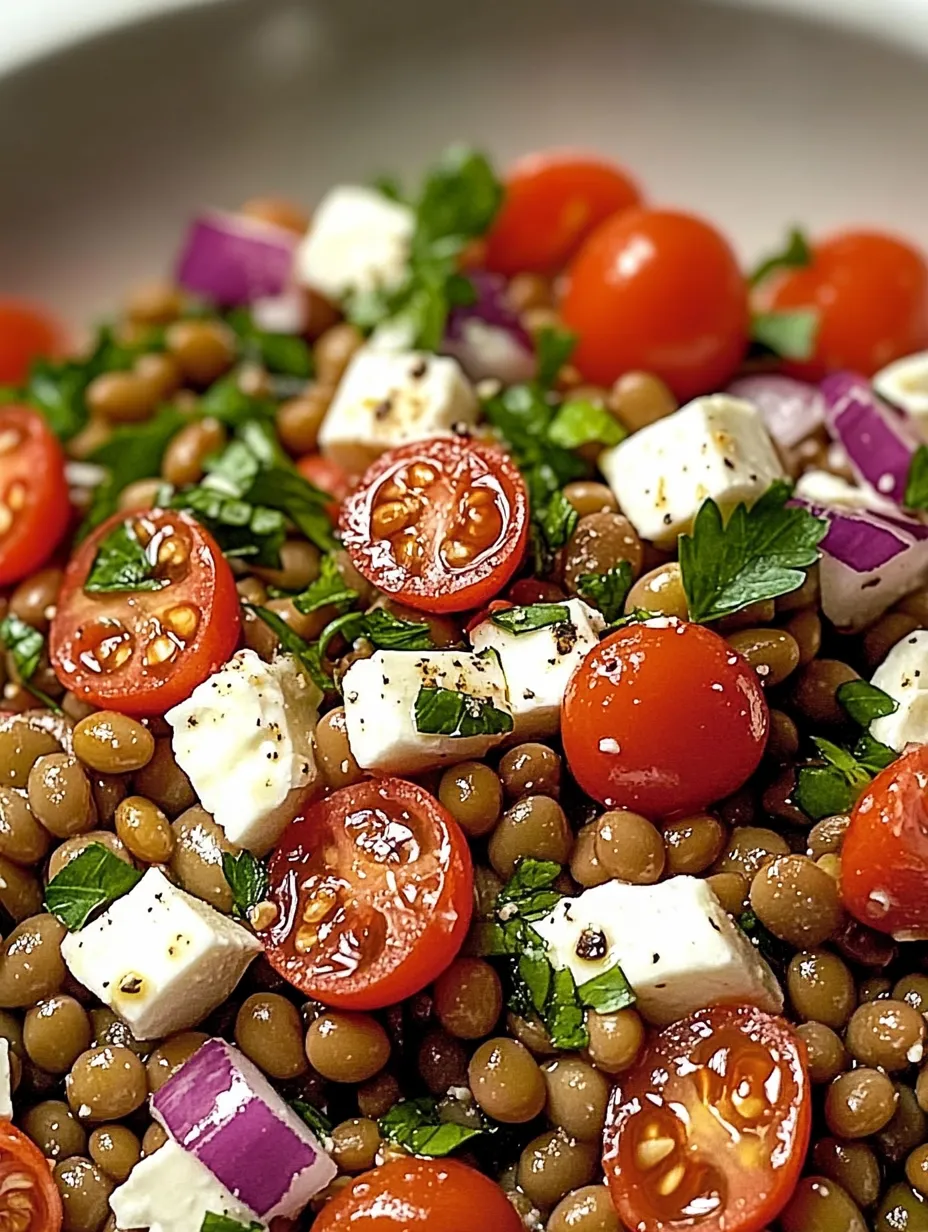 Salade de lentilles et feta, un plat frais et nutritif prêt en 25 minutes