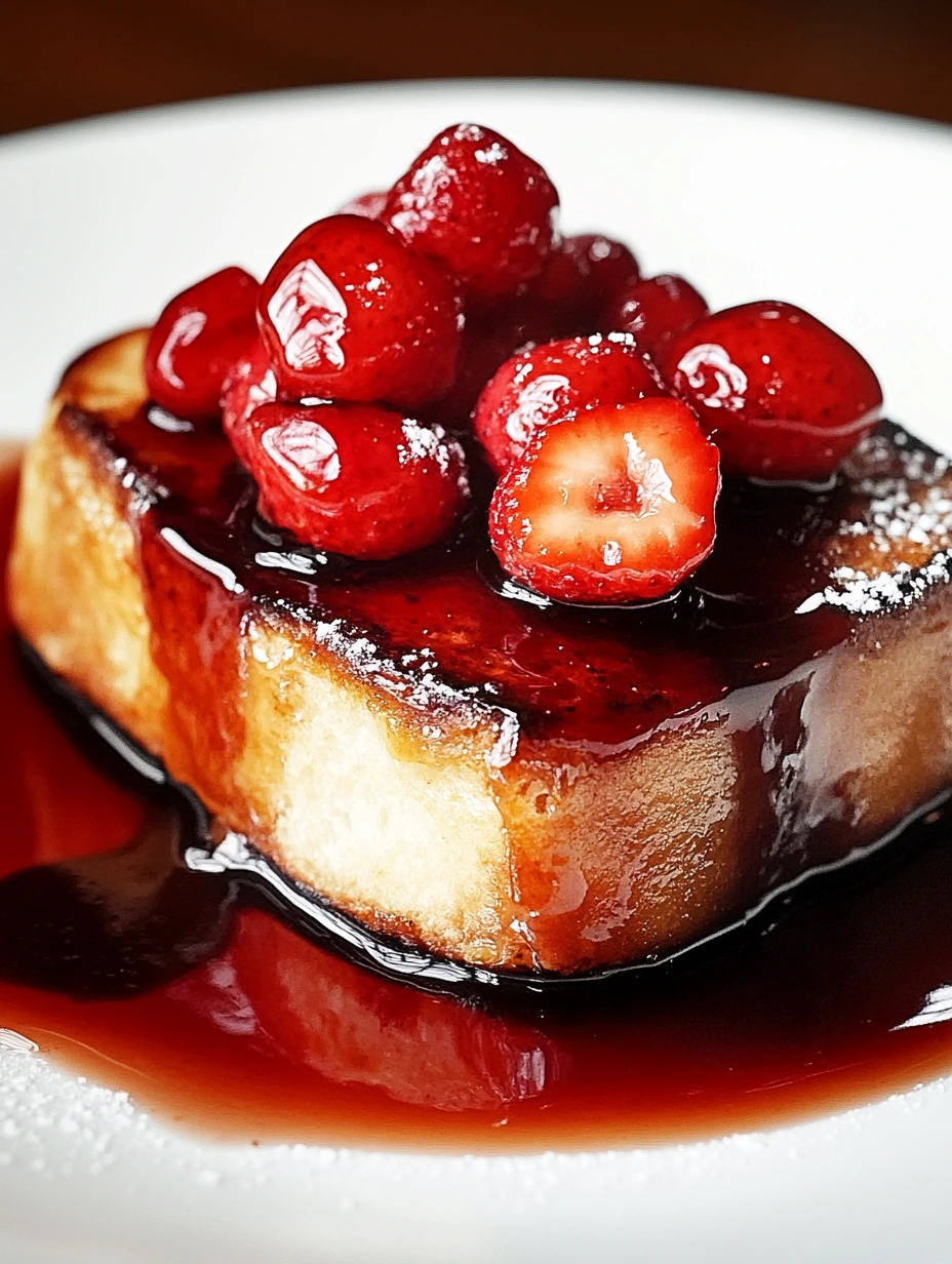 Pain Perdu aux Fraises Balsamique