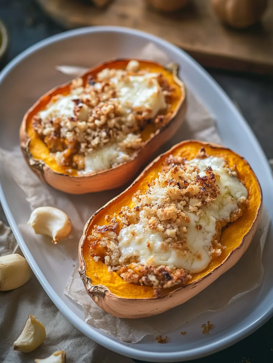 Des pommes de terre farcies avec des croutons et du fromage.