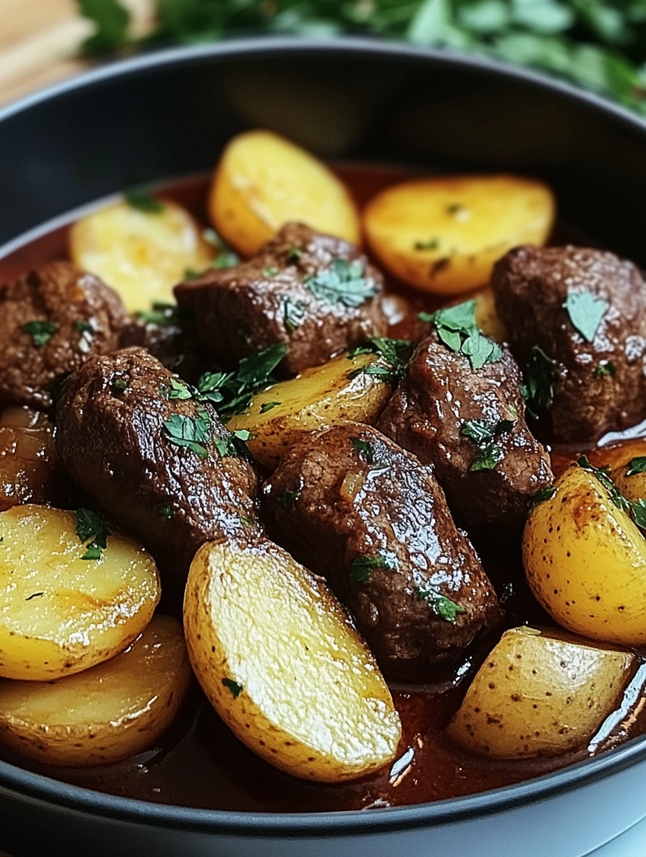 Sauté de boeuf mijoté aux pommes de terre