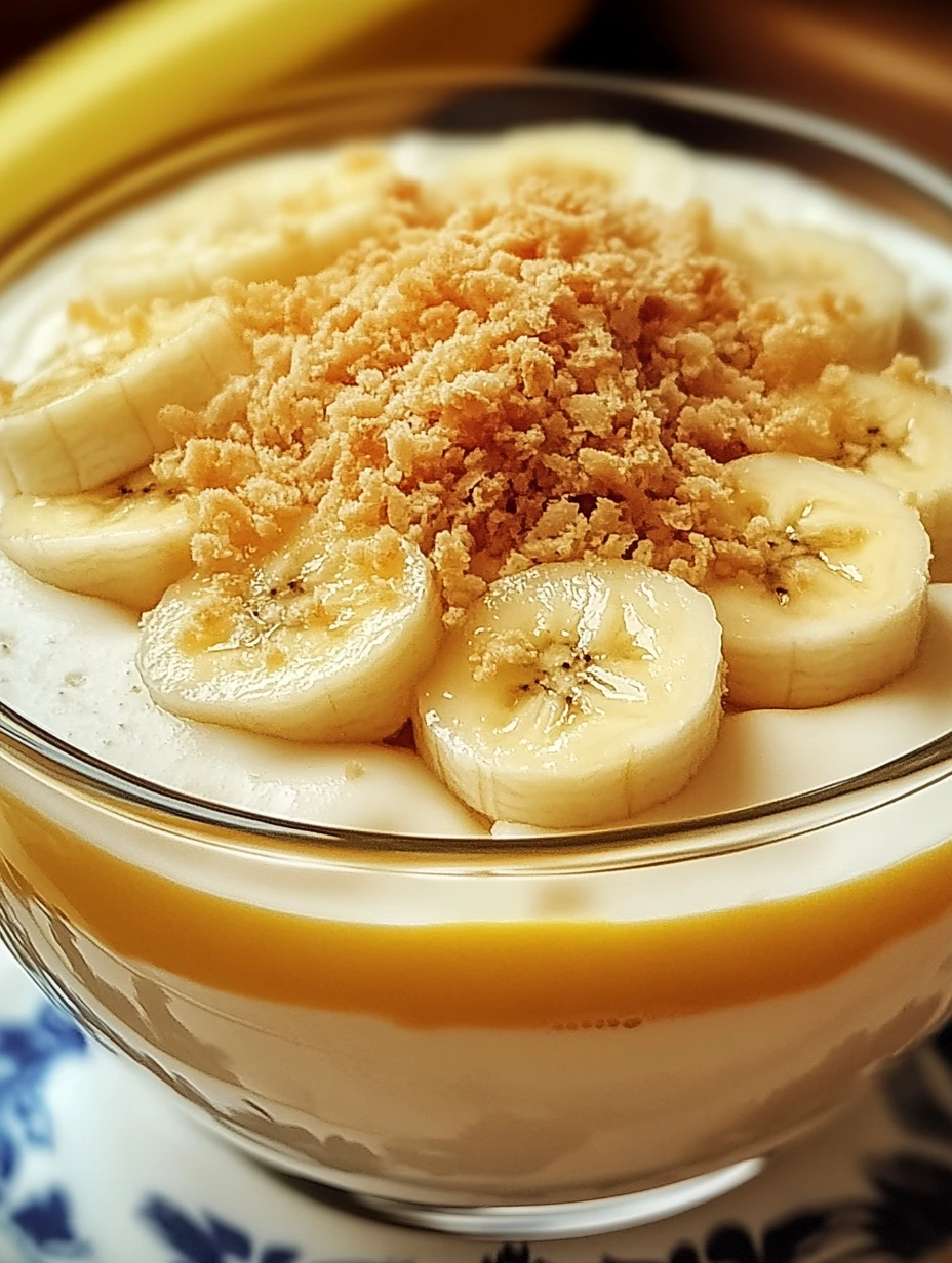Dessert crémeux banane