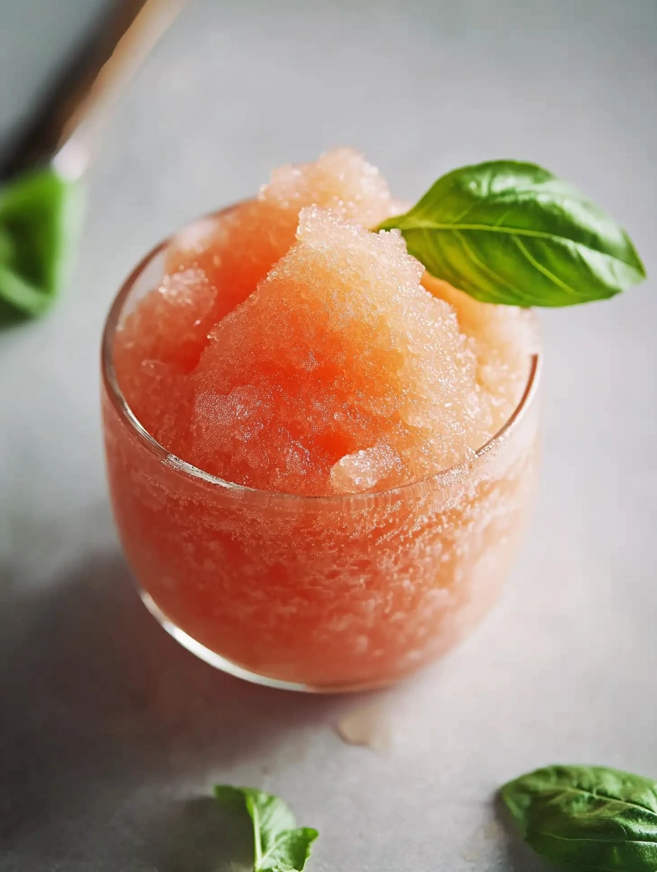 Granité melon basilic facile