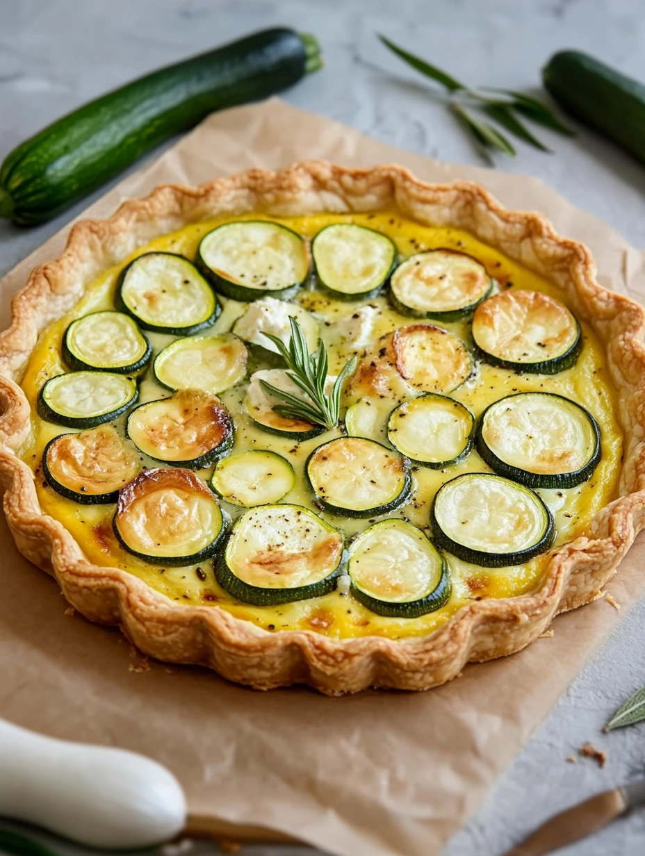 Quiche courgettes et chèvre rapide