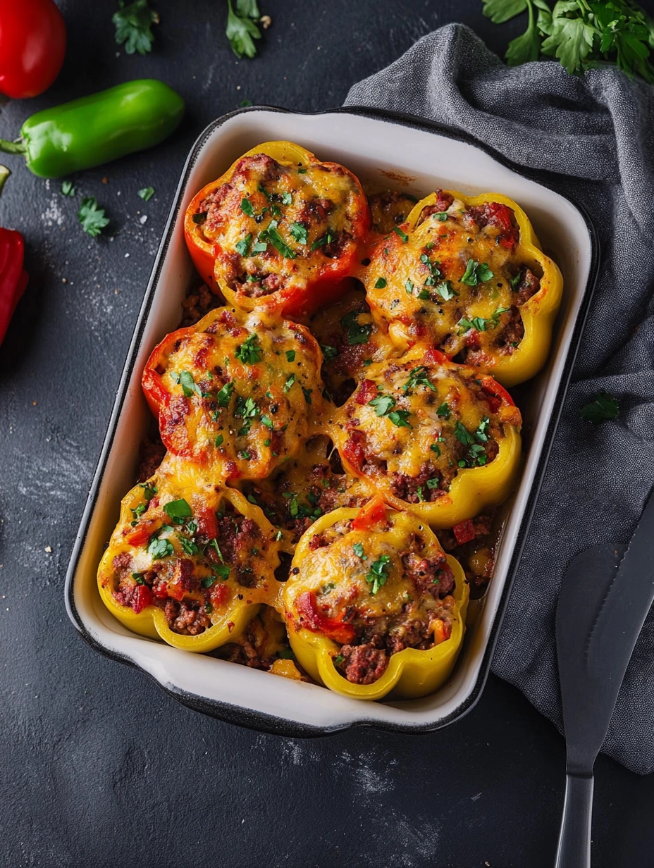 Poivrons farcis à la viande hachée