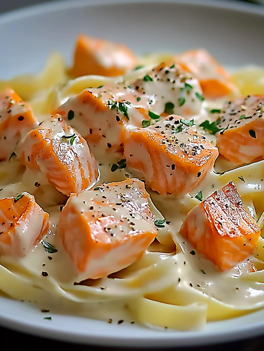 Pâtes au saumon rapide