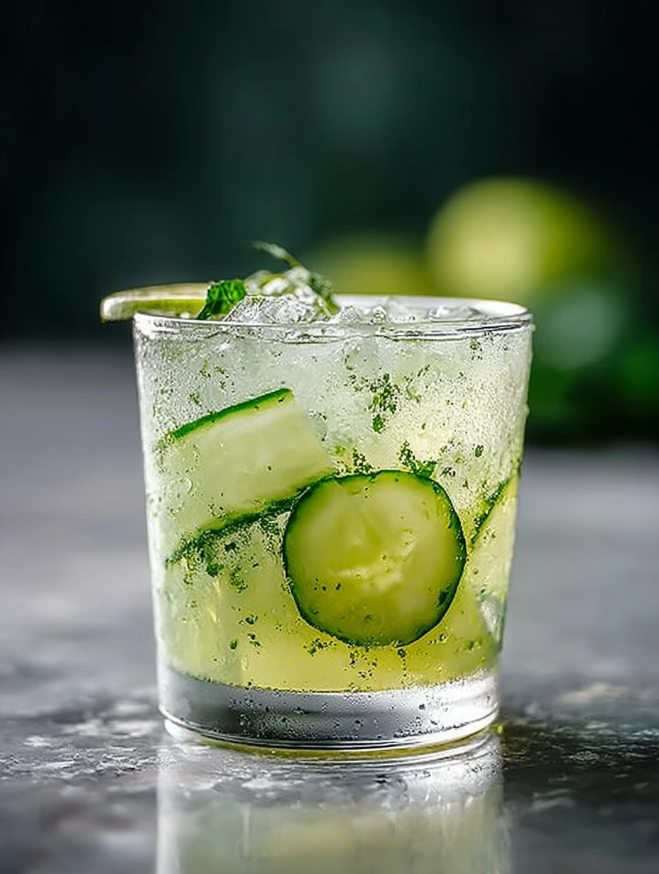 Mocktails tonic et concombre frais