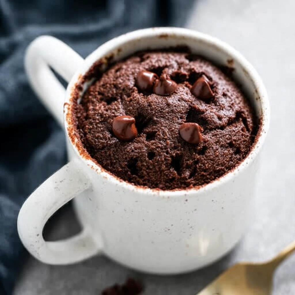 Tasse avec gâteau chocolat express