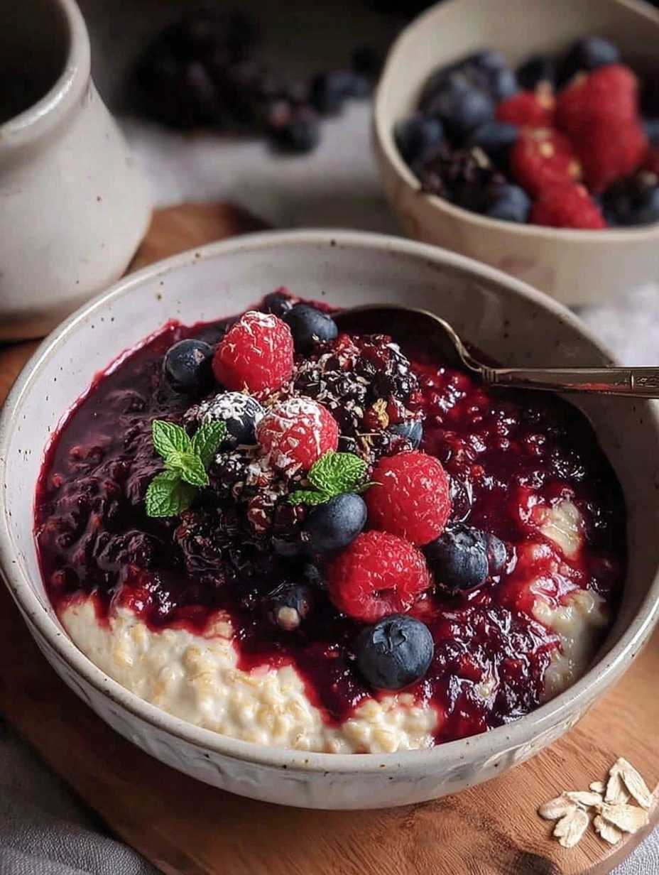 Porridge ultra protéiné et fruits rouges
