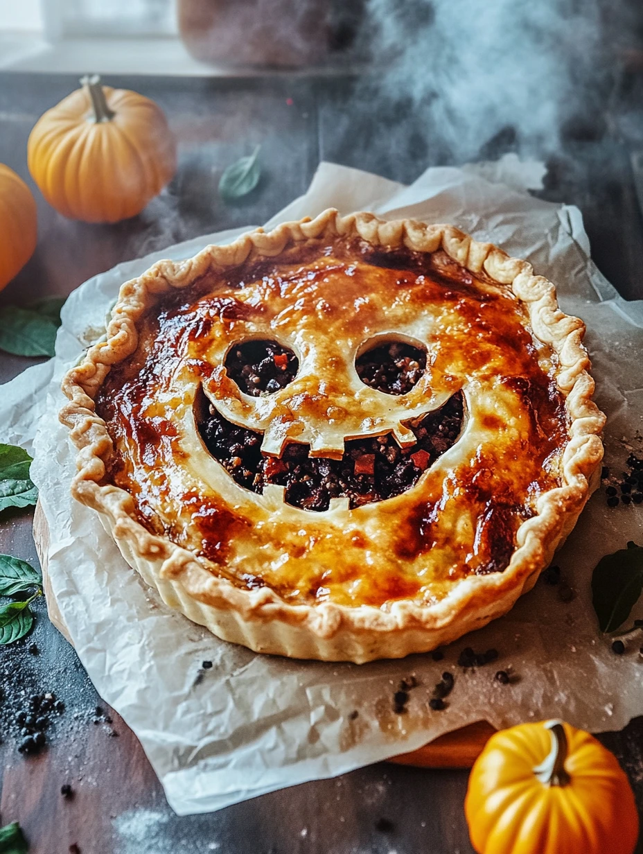 Tarte veggie version Jack pour Halloween.