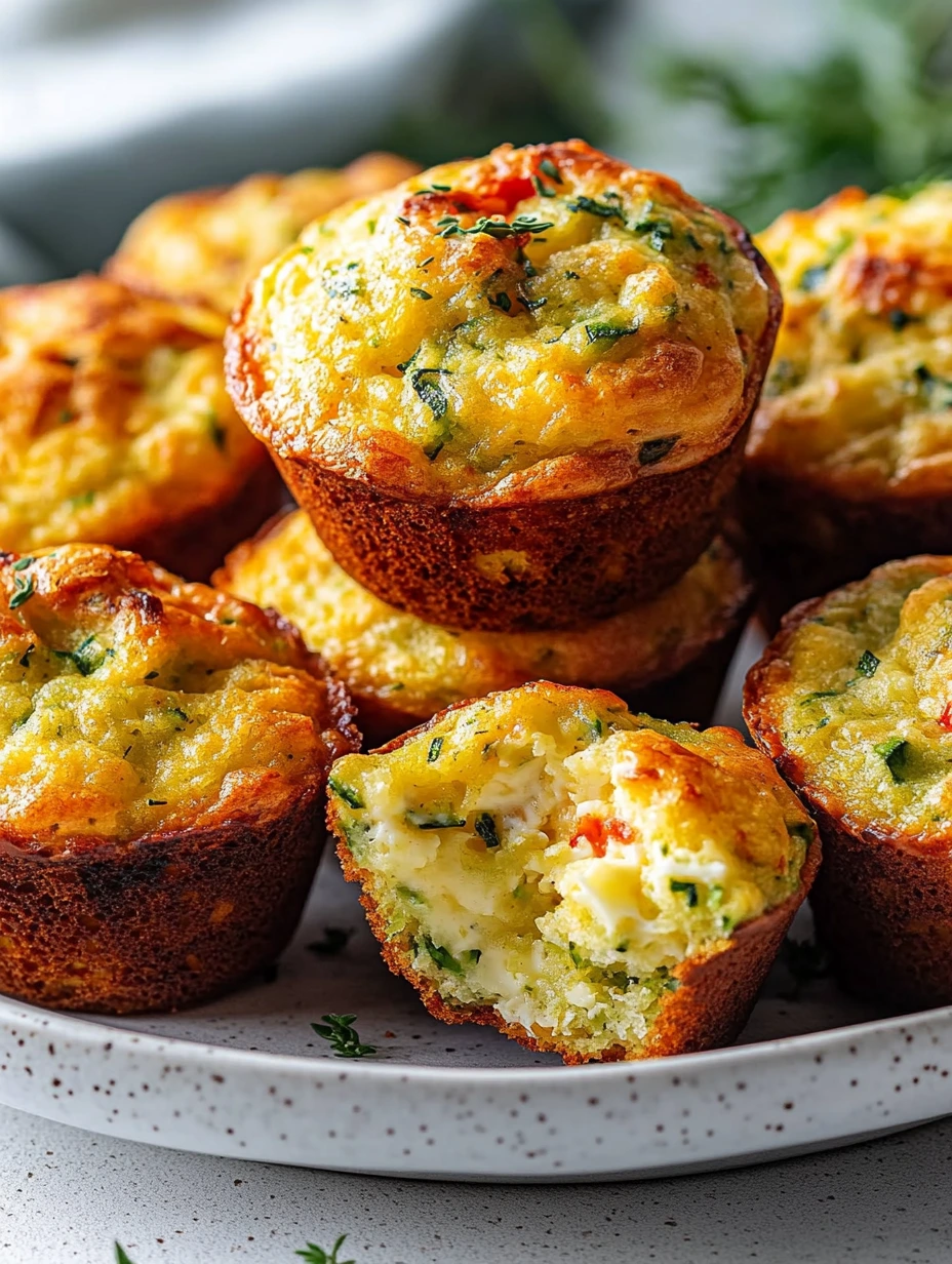 Petits muffins salés à la courgette et au fromage.