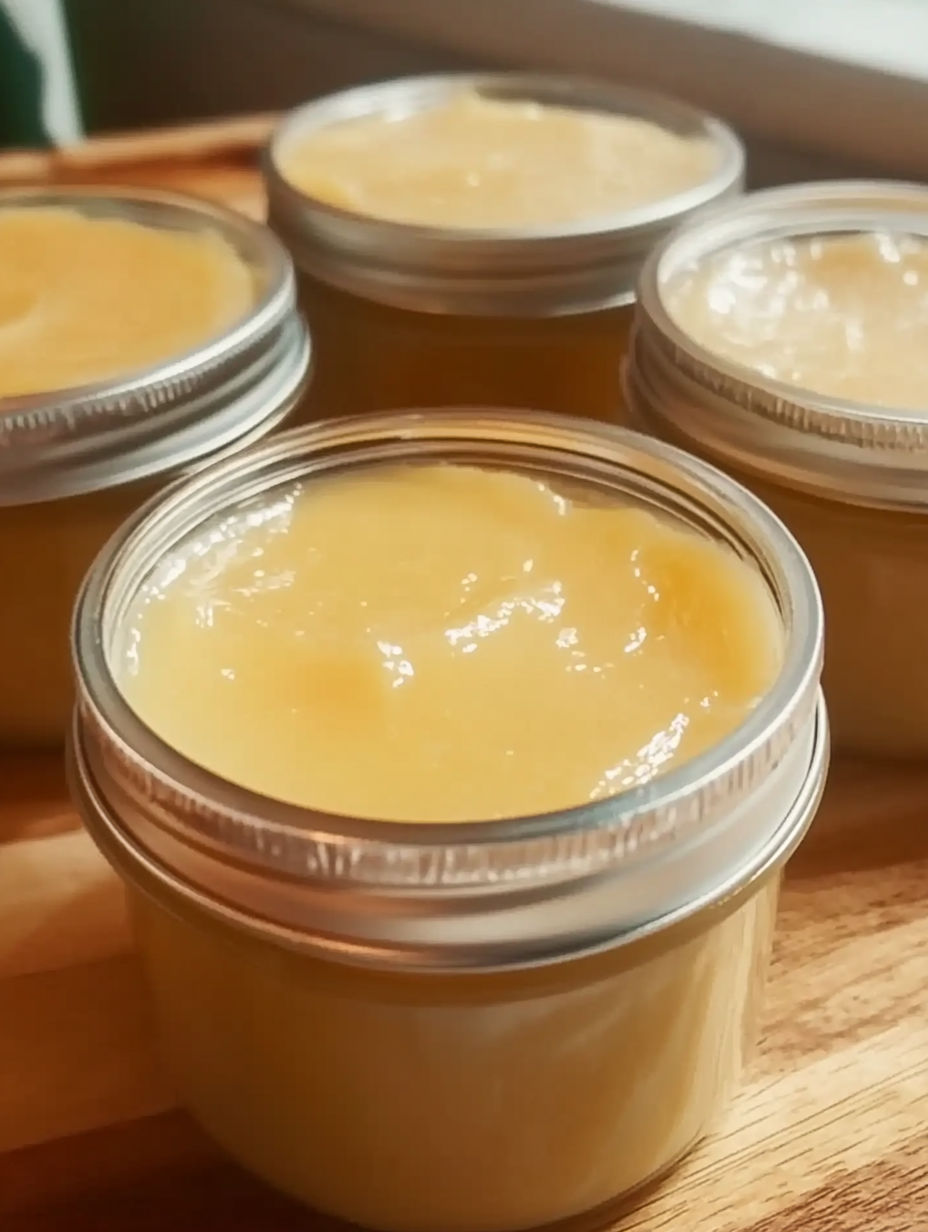 A jar of beurre de pommes de noel.