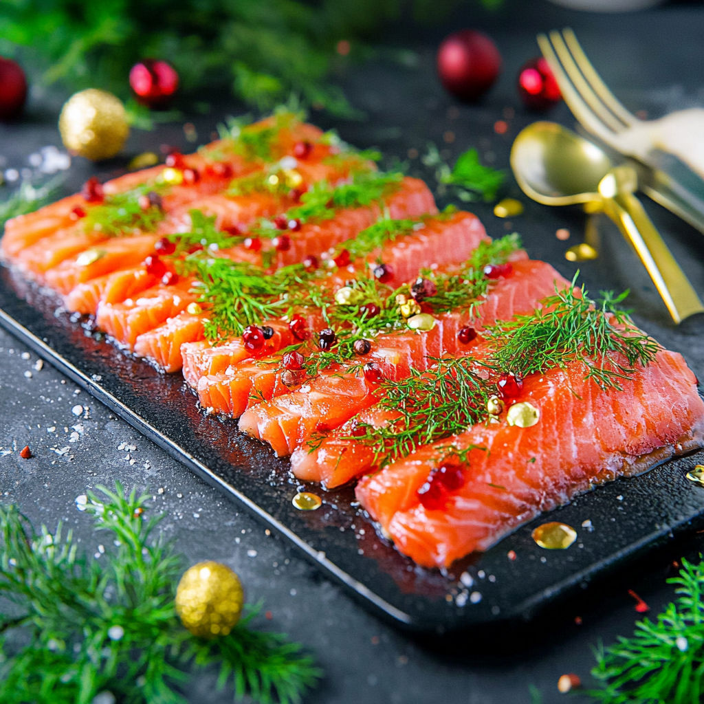 A plate of raw salmon with red onions.