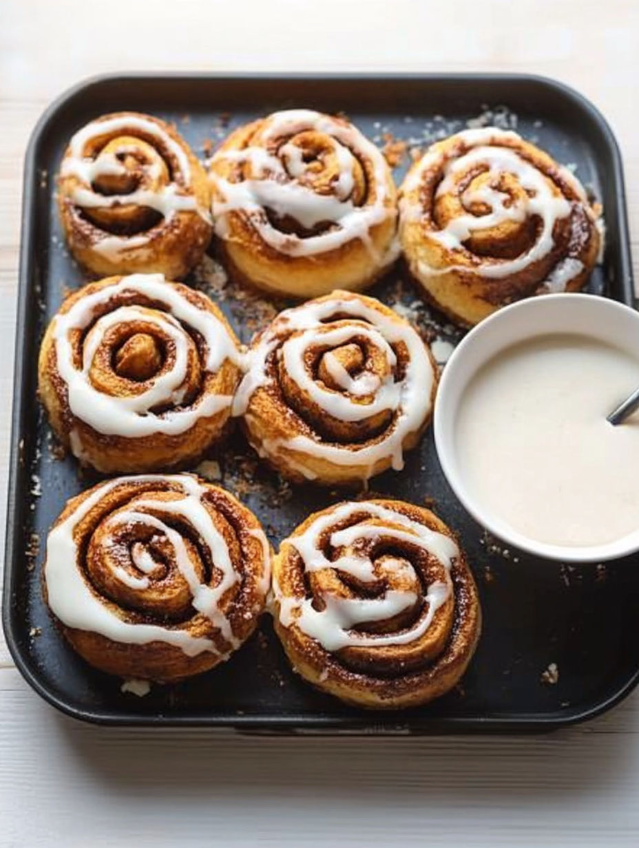 A plate of pastries with a bowl of cream.