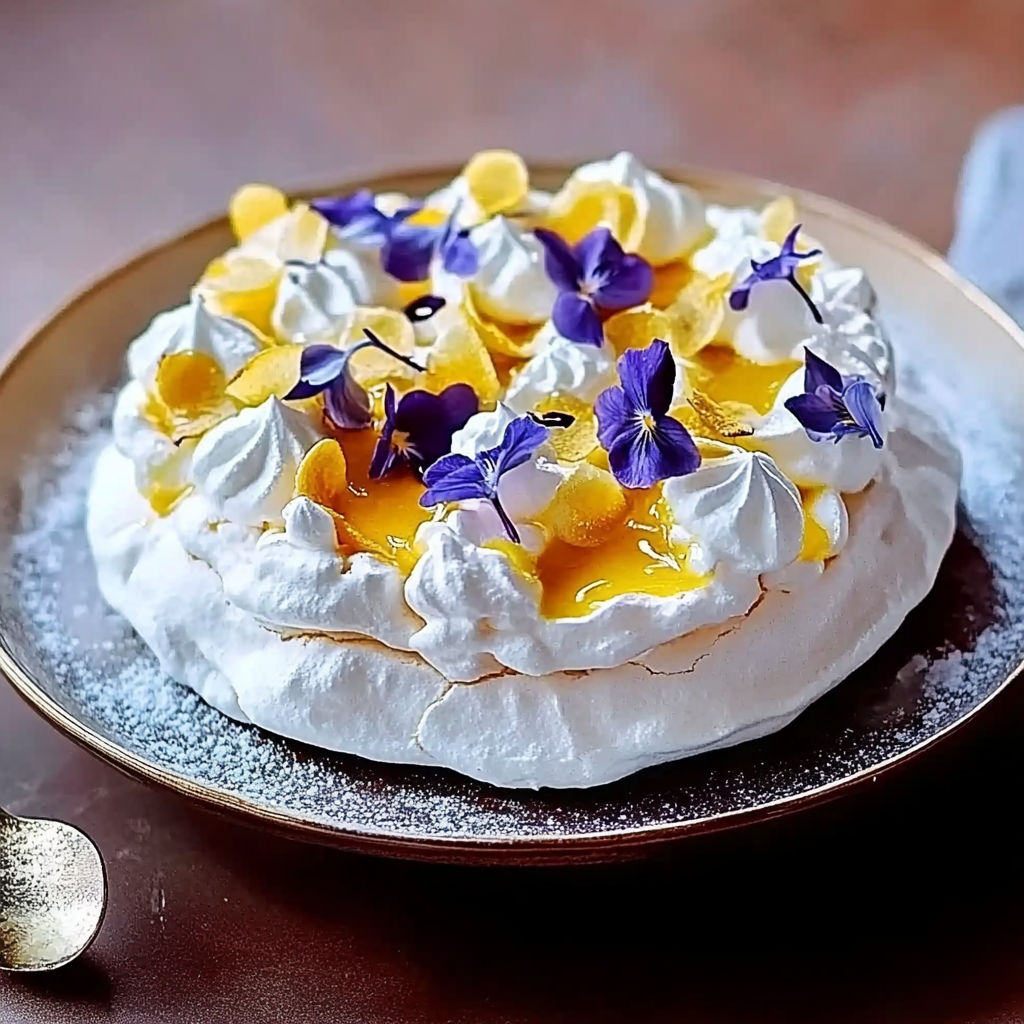 A dessert with lemon curd and whipped cream.