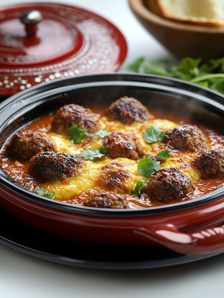 A bowl of meatballs with sauce.