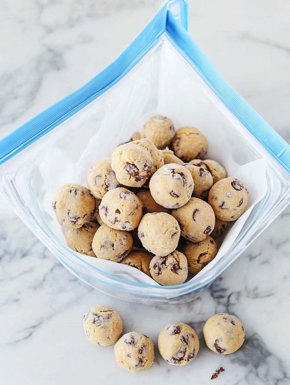 A bowl of cookies in a bag.