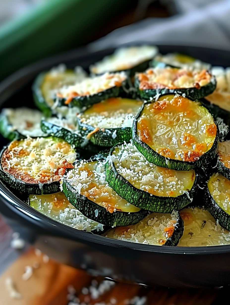 A bowl of food with a zucchini and cheese on top.