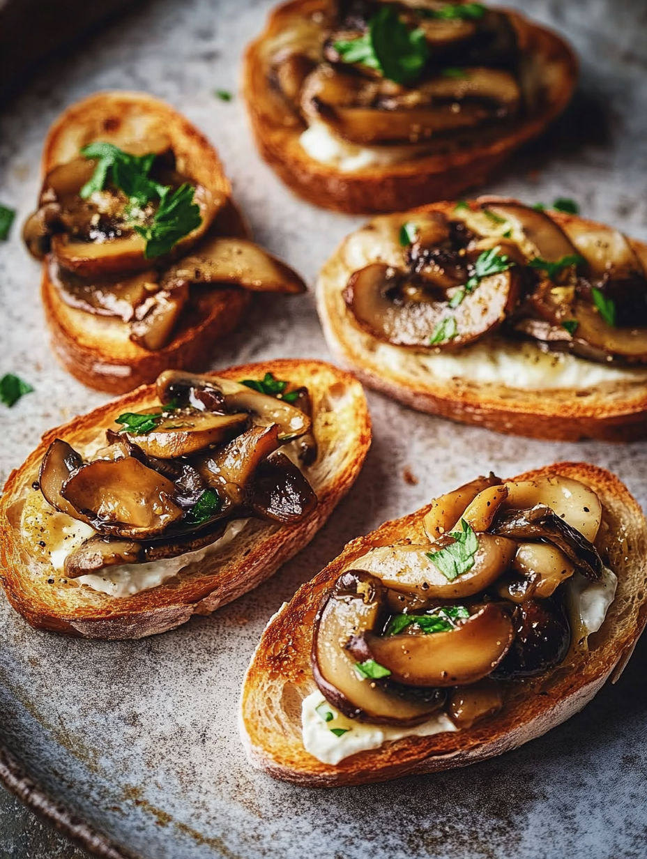 A close up of a mushroom on toast.
