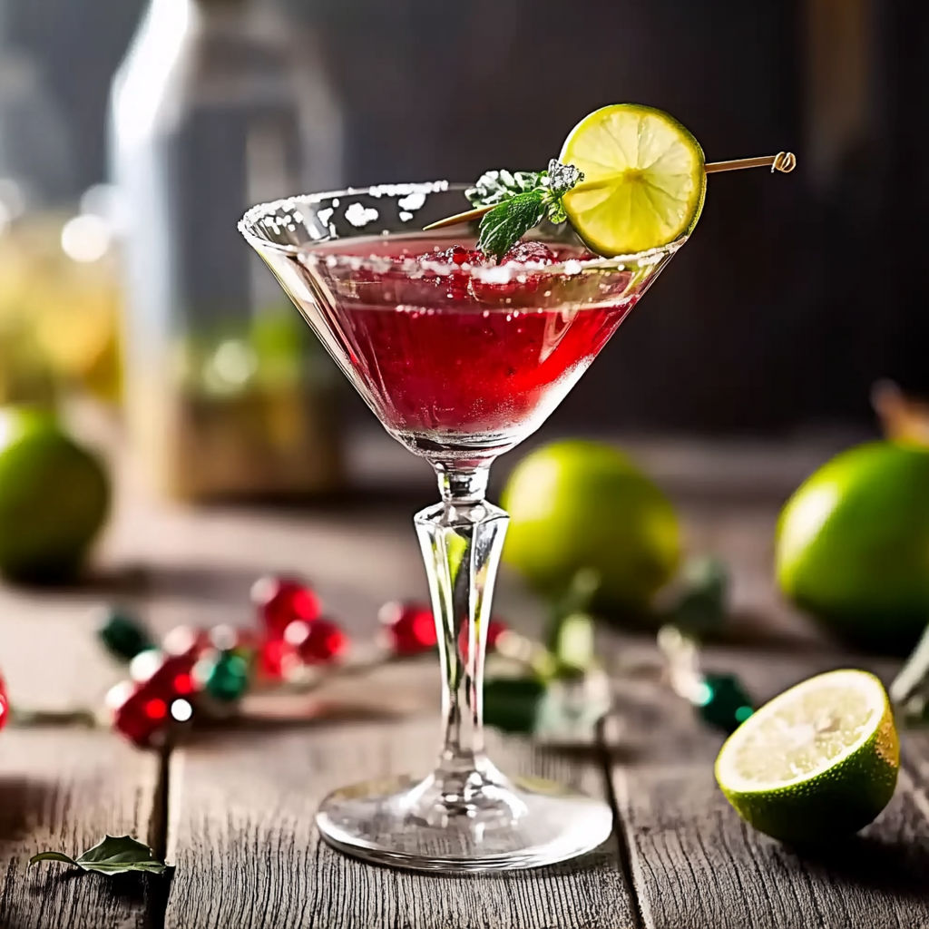 A glass of red wine with a lemon wedge on top.