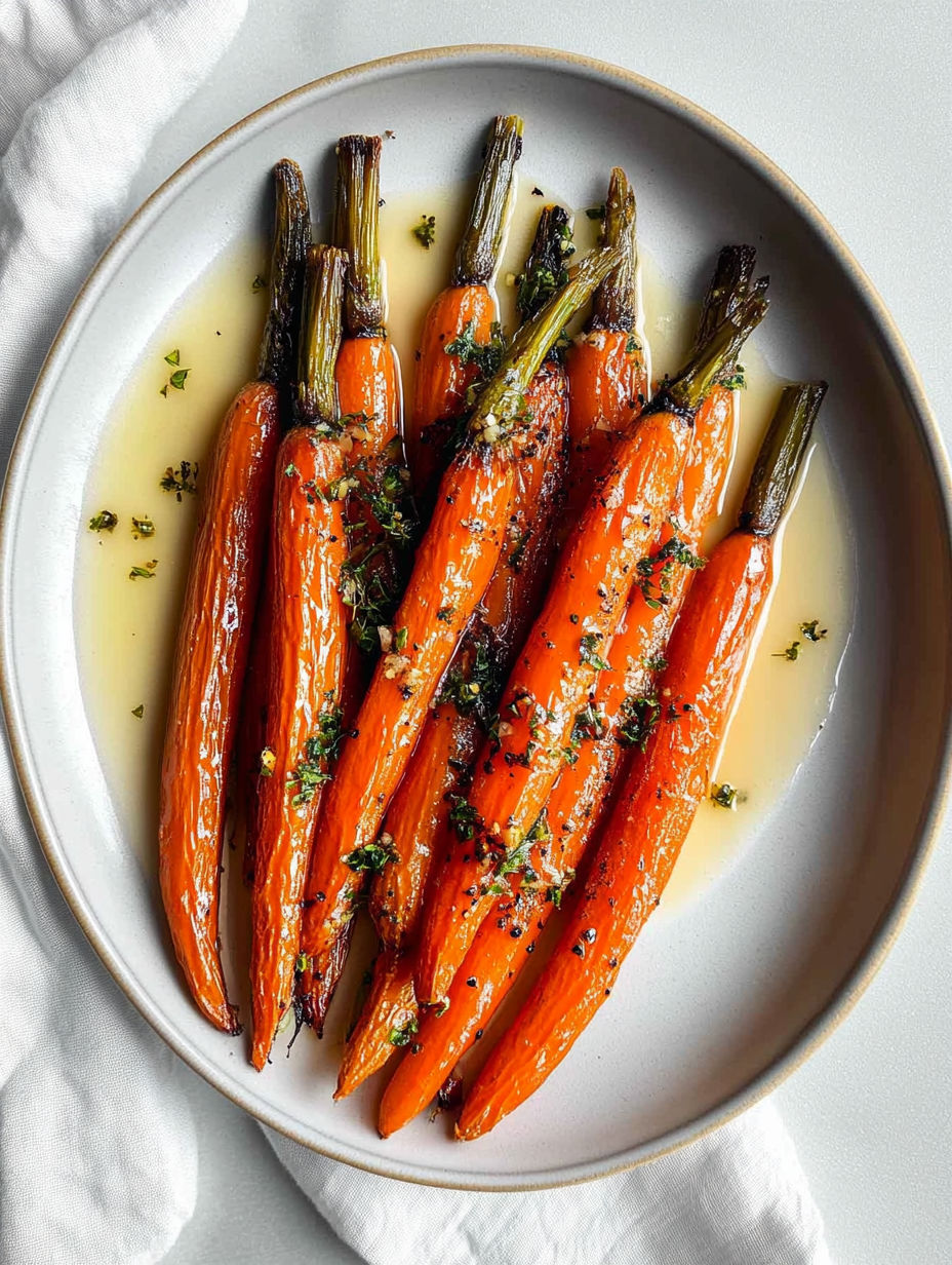 A plate of carrots with sauce.